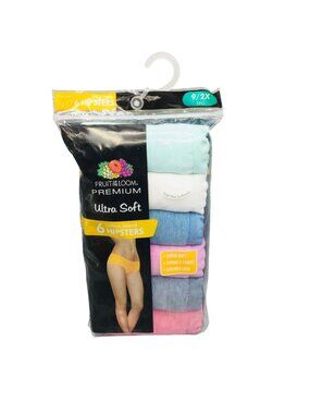 Fruit of the Loom Ultra Soft Women's 9 2X Hipsters 6 Pairs